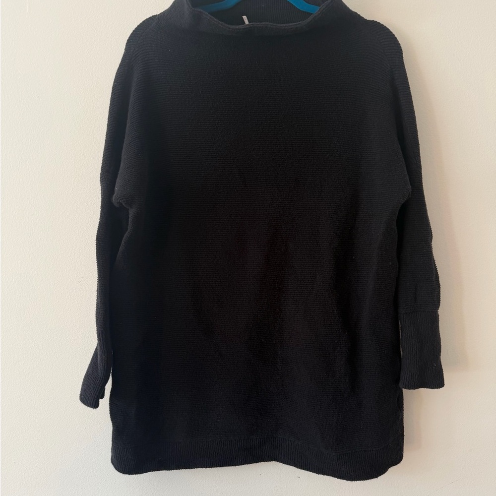 Free People ottoman rib Black Turtleneck Sweater